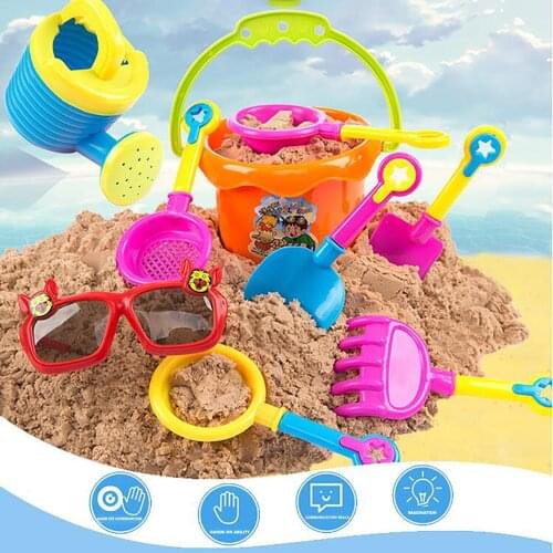 9pc Cartoon Tinys Beach Toys For Kids Sand Tools Toys Kit Bucket Sandbox Set Children Outdoor Toys Sand Water Play Cart