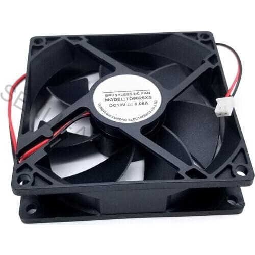 Brand New For TD9025XS DC12V 0.08A Two Lines Square Cooling Fan