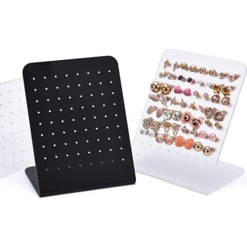 Acrylic 24/72 Holes Earring Display Stand Stud Dangle Earrings Display Rack Stand Jewelry Organize Holder Storage
