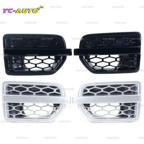 Car Side Grille Air Intake Fender Vents Grill Bumper Gloss Black/Silver For Land Rover LR4 2010 2011 2012 2013 2014 2015 2016