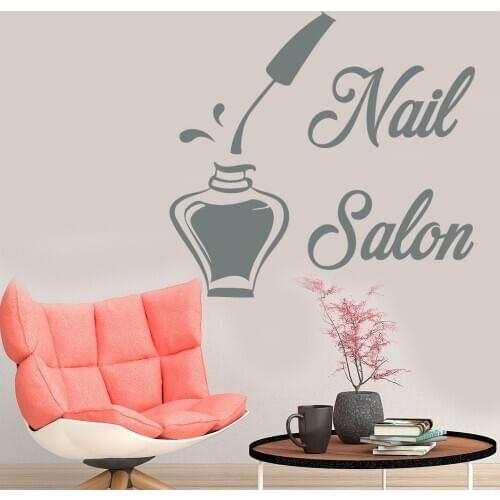 Bottle Of Nail Polish Wall Decals Manicure Salon Spa Decor Wall Sticker Vinyl Removable Stickers Manicure Interior Decor X891