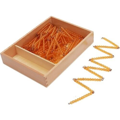 Montessori mathematical Material Bead Chains of 100 and 1000 wooden toy 2-4years old math toy