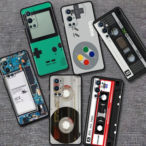 Cover For OnePlus 8T 8 7 6T 7T 9 Pro 9T 5G 8Pro 9R Black Soft Phone Fundas Nord N10 5G N100 Retro Vintage Camera Cassette Music