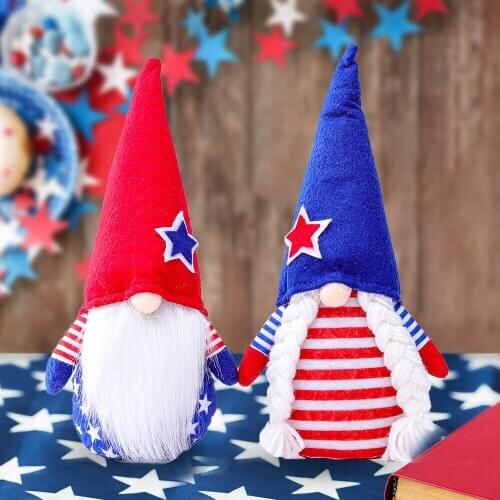 Independence Day Decor Striped Gnome Elf Doll Ornaments Home Decoration Festival Gift Desk Decoration Ornaments