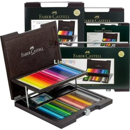 Faber-Castell Artists' Color Pencils,Water soluble, oily color lead 72,120 colors,Collection grade wood box, 3.8 mm color leads
