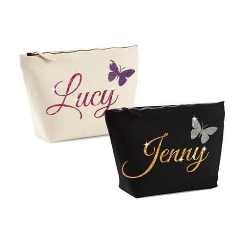 Personalised names bridesmaid wedding Gift Make Up Cosmetic Bags Unique Gift for Bridal Party Bags