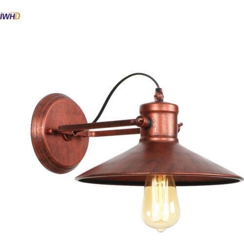 IWHD Loft Decor Retro Industrial Wall Light Bar Porch Stair Mirror Rustic Vintage Wall Lamp Sconce LED Apliques Pared Wandlamp