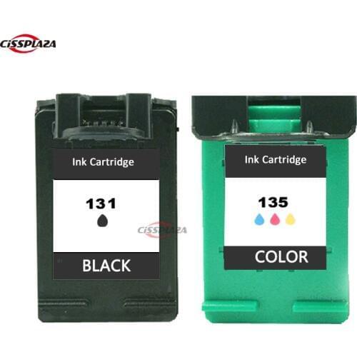 CISSPLAZA 2 x Compatible ink cartridges for HP131 135 Cartridge For Photosmart 2710/2610/325/ PSC 2355 DeskJet 6840