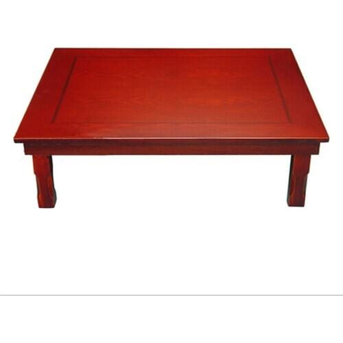 Rectangle 90x75CM Korean Coffee Table Folding Legs Living Room Antique Furniture Low Small Traditional Floor Korean Tea Table