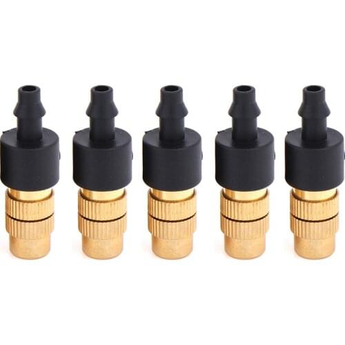 5Pcs Copper Misting Fog Cooling Nozzles Atomizing Sprayers For 4/7mm Hose