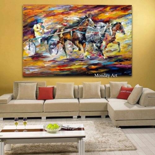 Mintura Art Hand Painted Palette Knife Tree Landscape Oil Paintings on Canvas Modern Wall Picture For Living Room Home Decor