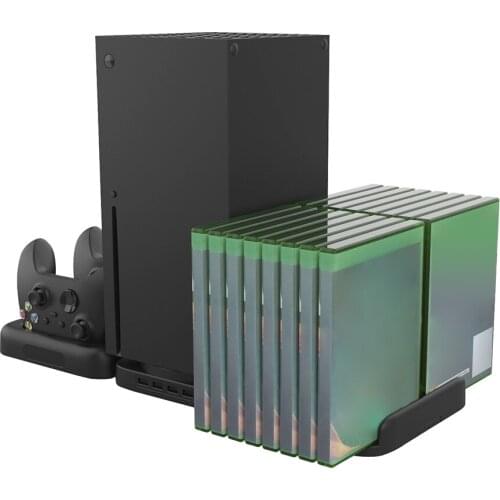 3-in-1 Multi-Function Dual Controller Charger for X-BOX SX Gamepad Charging Dock Game Disc Storage Stand 5V 1A CD storage rack