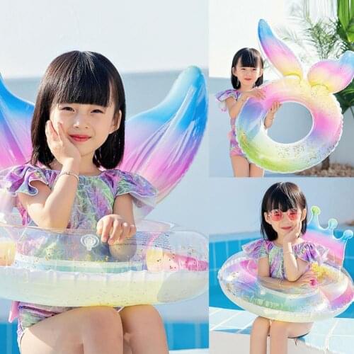 Kids adult Inflatable Swimming Ring Crown/Wing Inflatable PVC Beach Party Pool Toy for Kids Bath Tub Water Party