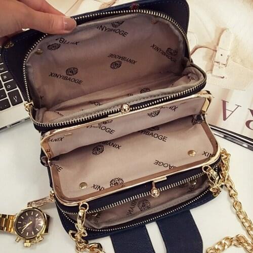 The new han edition fashion women bag mobile packet chain Crossbody bag