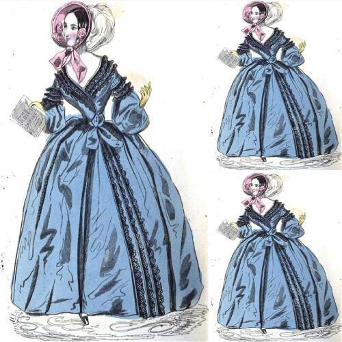 2017 New Customer made Victorian Dresses Scarlett Civil War Southern Belle dress Cosplay Halloween dresses US4-36 C-994