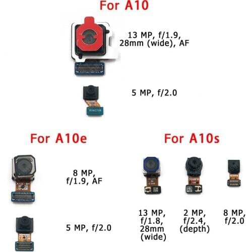 Original Front Rear Back Camera For Samsung Galaxy A10 A10s A10e Main Facing Frontal Camera Module Flex Replacement Spare Parts