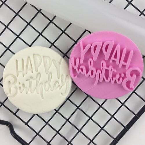 Happy Birthday Cookies Cookies Cake Mould Baking Tool PLA 3D printing can be customized with various text patterns