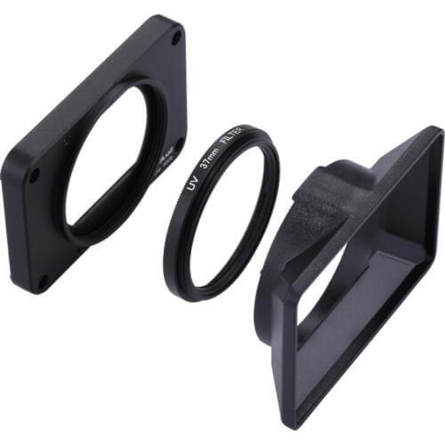 PULUZ For Sony RX0 UV Filter Aluminum Alloy Front Panel+ 37mm UV Filter Lens+ Sunshade with Screws and Screwdrivers For Sony RX0