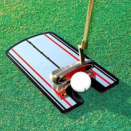 Portable Practice Golf Putting Mirror Alignment Golf Accessories Swing Trainer Eye Line Swing Putter