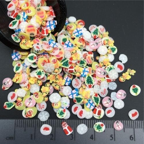 50g Christmas Polymer Clay Sprinkle For Kids Diy ,Soft Clay For Craft Clay/Nail Art /Scrapbook Decoration DIY ,Filler