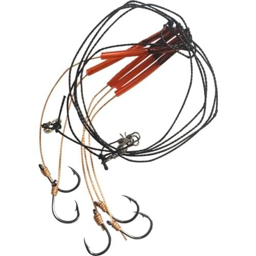 Fishing String Hook High Carbon String Hook with 5 Small Hooks Rigs Swivel Fishing Tackle Lures Pesca Baits