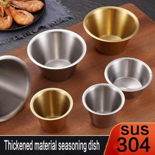 Seasoning dish stainless steel hot pot dipping bowl small sauce cup seasoning dish appetizer plate restaurant sauce container