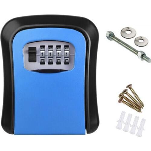 Convenient 4 Digit Wall-mounted Curved Key Card Password Box Master Key Box Password Lock Decorated Cipher Key Box