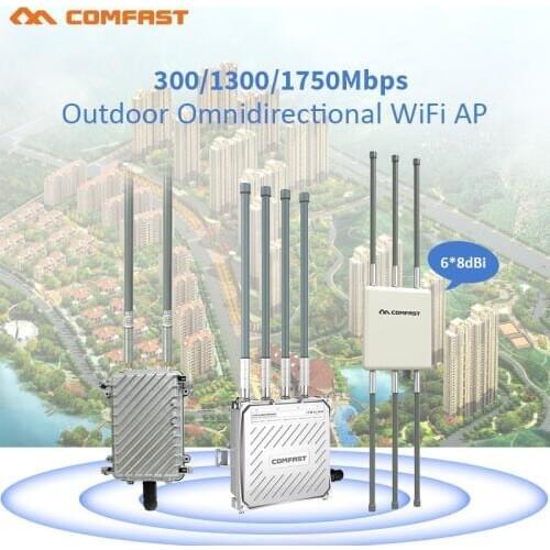 Outdoor WiFi Repeater 300Mbps - 1750Mbps Router Amplifier Wi Fi Booster Outdoor AP Wi-Fi Extender 2.4G+5GHz Wi-fi Base Station