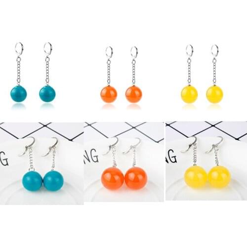 Aesthetic Anime Ball Earings Fashion Womens Earrings Gorgeous Jewelry for Girls