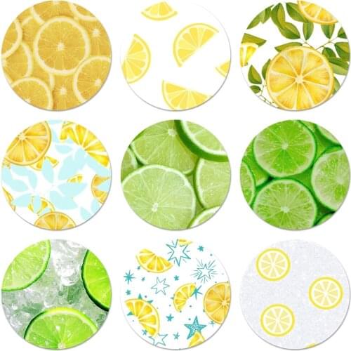 Fruit Lemon Icons Pins Badge Decoration Brooches Metal Badges For Clothes Backpack Decoration 58mm