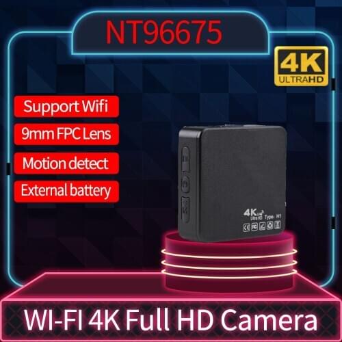 4K WIFI FPC Camera Lens 1080p FHD Super Low Lux Car Video Recorder Mini DVR CCTV X-BOX NT96675 External Battery видеорегистратор