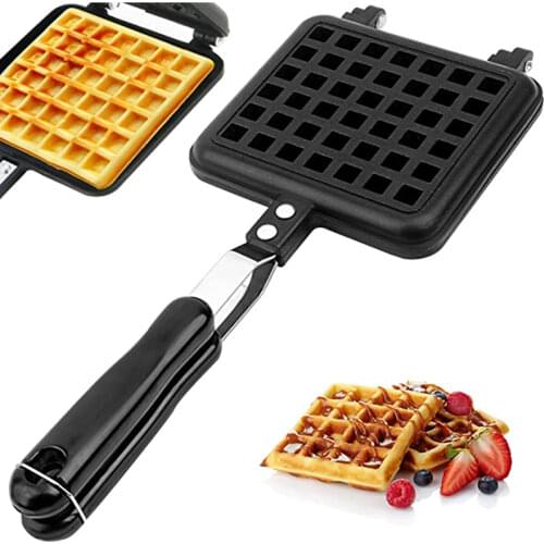 Non-Stick Waffles Maker Machine Kitchen Waffle Baking Mold Gas Pan Bubble Egg Cake Oven Breakfast Machine Cake Maker Bakeware
