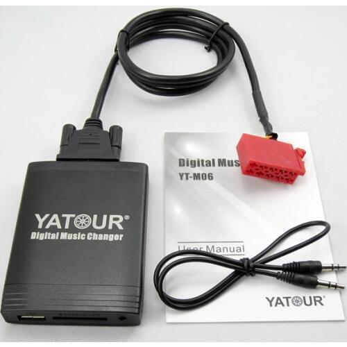 Yatour ytm-06 Car Audio for Mercede Benz 10-pin 1994-1998 W140 W202 W210 Digital Music USB SD AUX Bluetooth Car Stereo Adapter