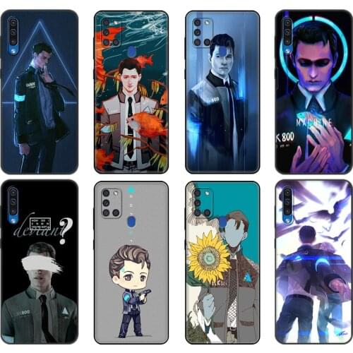 Black tpu Case For Samsung Galaxy A50 50S A30S A10 A11 A21S A31 A41 A51 A71 M21 M30S S10 LITE Detroit Become Human RK800 Connor