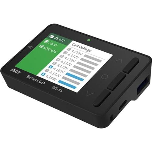 ISDT BG-8S Battery Meter LCD Display Digital Battery Capacity Checker Battery Balancer Battery Tester For LiPo