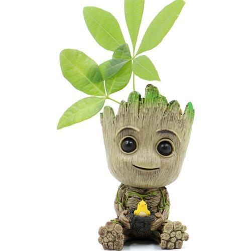Flower Pot Creative Storage Crafts Cute Shape ChildrenS Toy Pencil Case Groot Flower Pot Pot Garden Planter Flower Pot