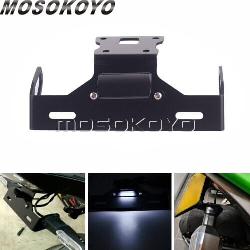 License Plate Holder For KAWASAKI Z125 Z 125 2015 2016 2017 2018 Motorcycle Tail Tidy Fender Eliminator Registration LED Light