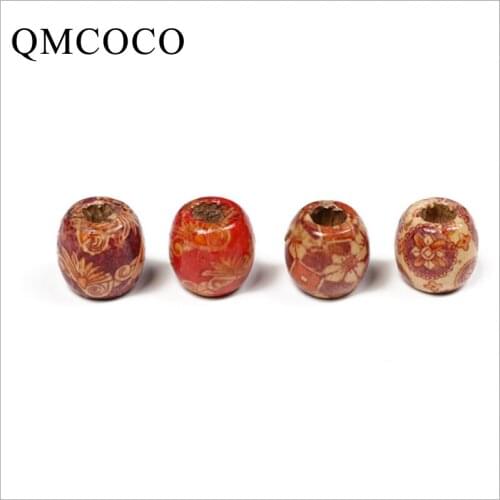 DIY 100Pcs Retro Oval Wooden Beads Accessories Custom Hemu Loose Beads Women Necklaces Bead for Kid Jewelry Making Wholesale