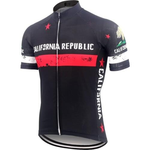 California republic Cycling jersey ropa ciclismo bike clothing men short sleeve mtb jersey highway mountain bicycle clothes