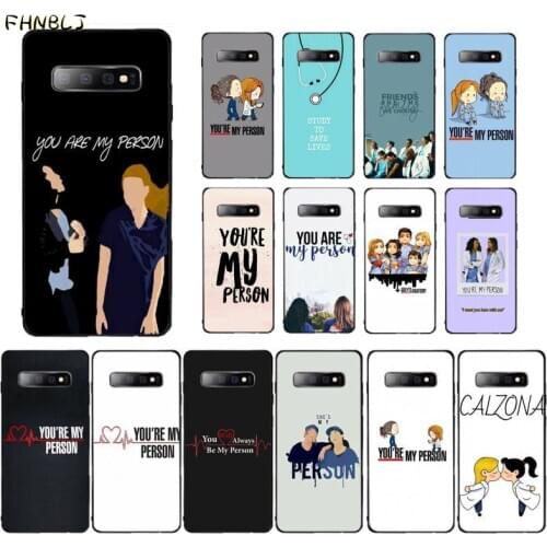 FHNBLJ Greys Anatomy you are my person DIY Painted Bling Phone Case for Samsung S10 5G S7 EDGE S8 S9 S10 S20 PLUS S10Lite