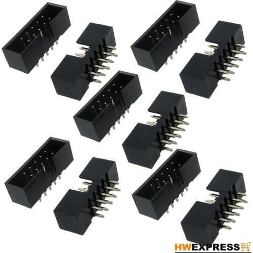 HWEXPRESS Wholesale 50 Pcs 2x5 Pin 2.54mm Pitch Double Row PCB IDC