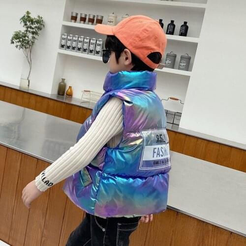 Boys Warm Vests Autumn Winter Colorful Keep Warm Kids Jacket Zipper Fashion Christmas Little Princess Coat 4 5 6 7 8 9 10 Years