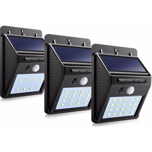 Wall LED Solar Night light Waterproof Outdoor PIR Motion Sensor Auto Swith Solar lamp Porch Path Street Fence Garden lighting