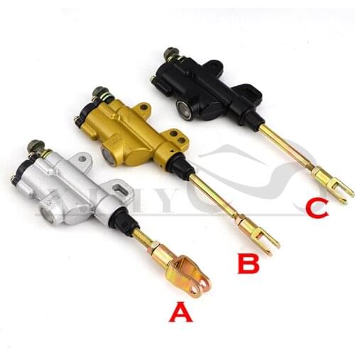 Rear Black Silver Golden Foot Hydraulic Brake Master Cylinder Pump for Motorcycle Dirt Pit Bike ATV