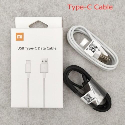Original Xiaomi Type C Cable 100CM USB-C Fast Charger Data Line For Mi Note 10 Lite CC9 CC9e A3 POCO F1 F2 Pro Redmi Note 8 9 8T