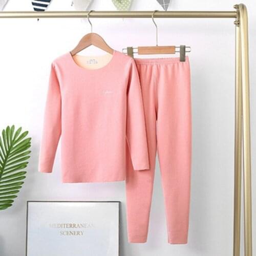 Baby Boys Girls Pajama Sets Long Sleeve Winter Pijamas Set Sleepwear Children Thermal Underwear Cartoon Pyjamas For Kids 2 6 8Y