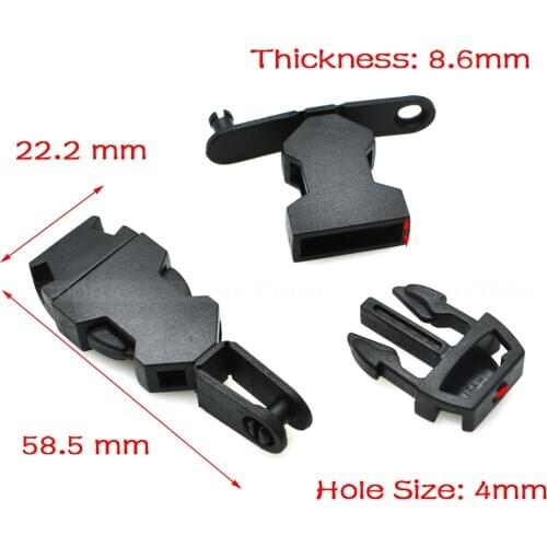 New Arrivals Webbing 15mm Black POM Strap Rotating Buckle Plastic Buckle For Backpack Outdoor Sport Bag