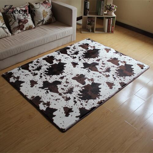 Zeegle European Style Shaggy Plush Carpet For Living Room Children Room Carpets Anti-slip Floor Mats For Bedroom Parlor Area Rug