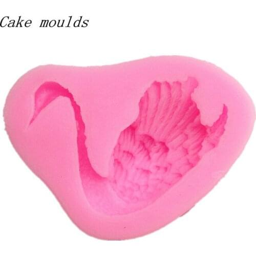 Silicone mold K021 swan shape Fondant cake mold chocolate mold Decoration tools