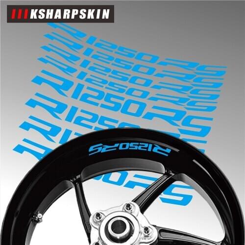 Motorcycle wheel stickers Moto Accessories Reflective decorative rim interior side sign decals For BMW R1250RS r1250 rs